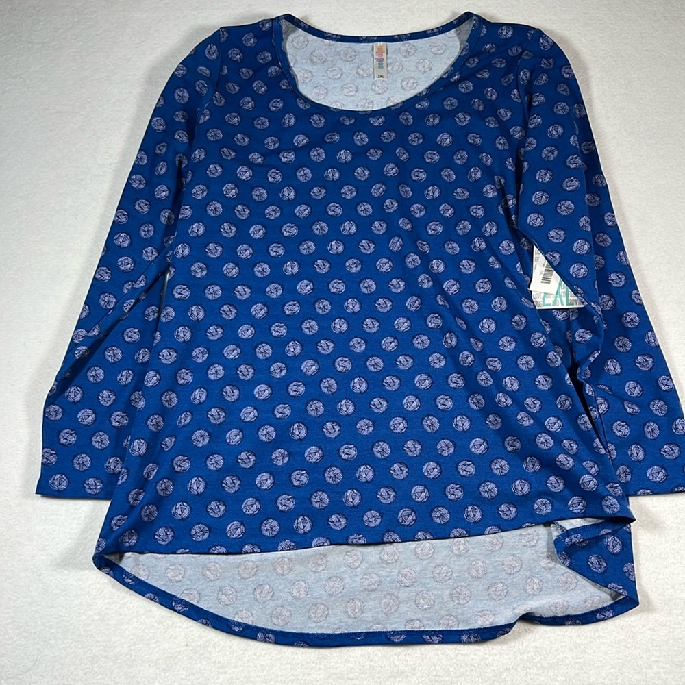 LuLaRoe Blue long sleeve shirt New size 2XL